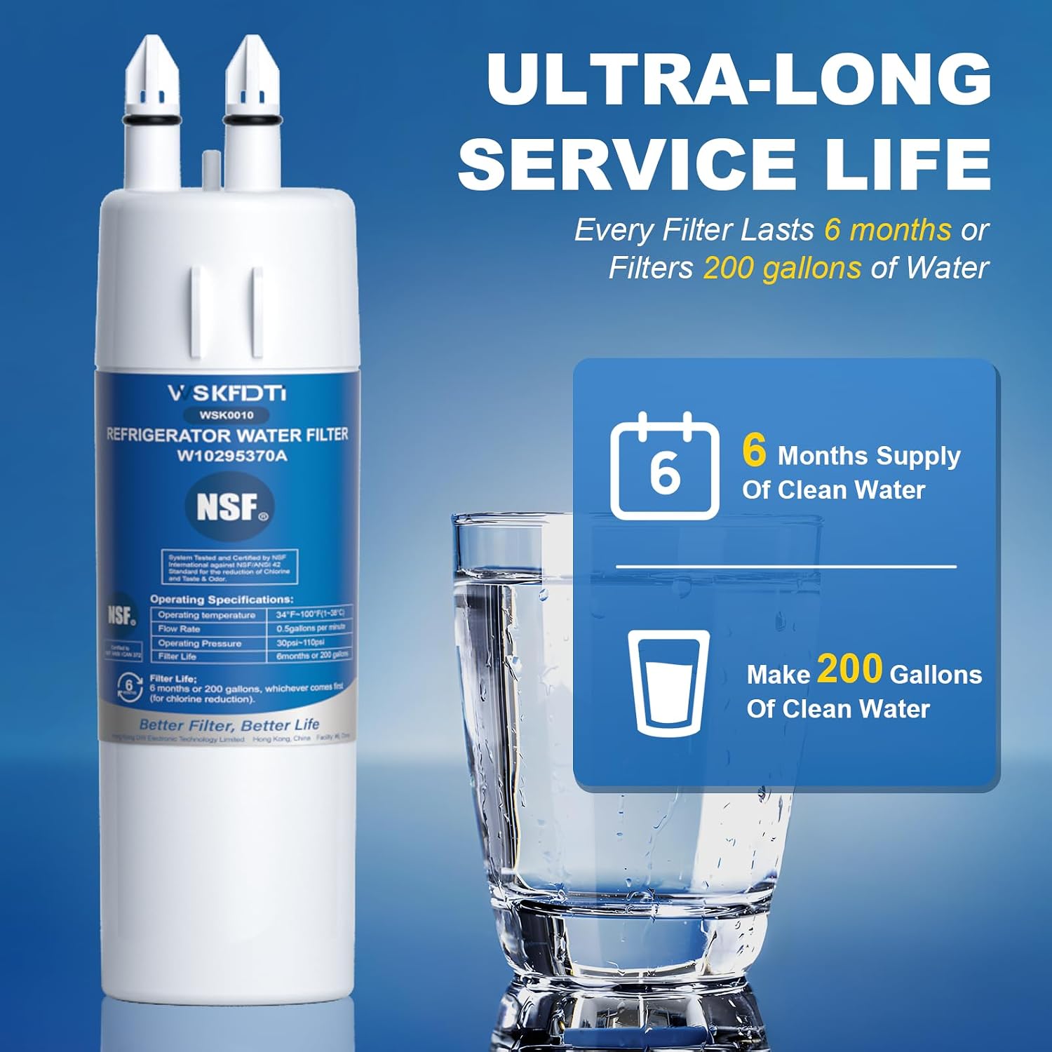 Detalle de W10295370A Replacement Water Filter