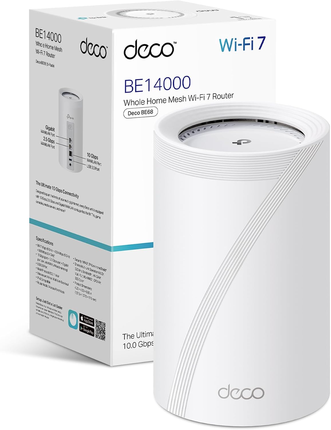 Detalle de TP-Link Deco XE75 Pro (3-pack) AXE5400 Tri-Band Mesh WiFi 6E System