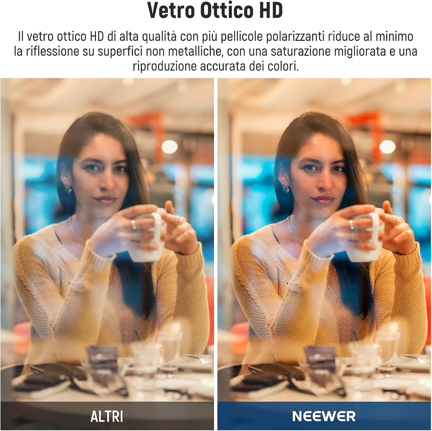 Thumbnail 3 de NEEWER 72mm Filtro CPL con Copriobiettivo: contrasto migliore e riflessi limitati per foto all’aperto