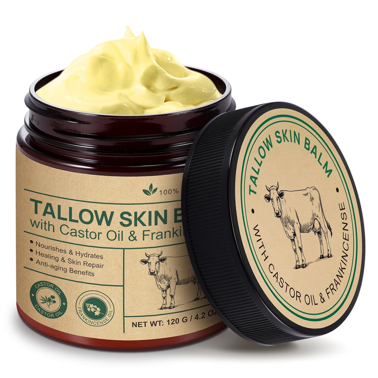 Detalle de Beef Tallow Creme Rindertalg 120 g Hautpflege
