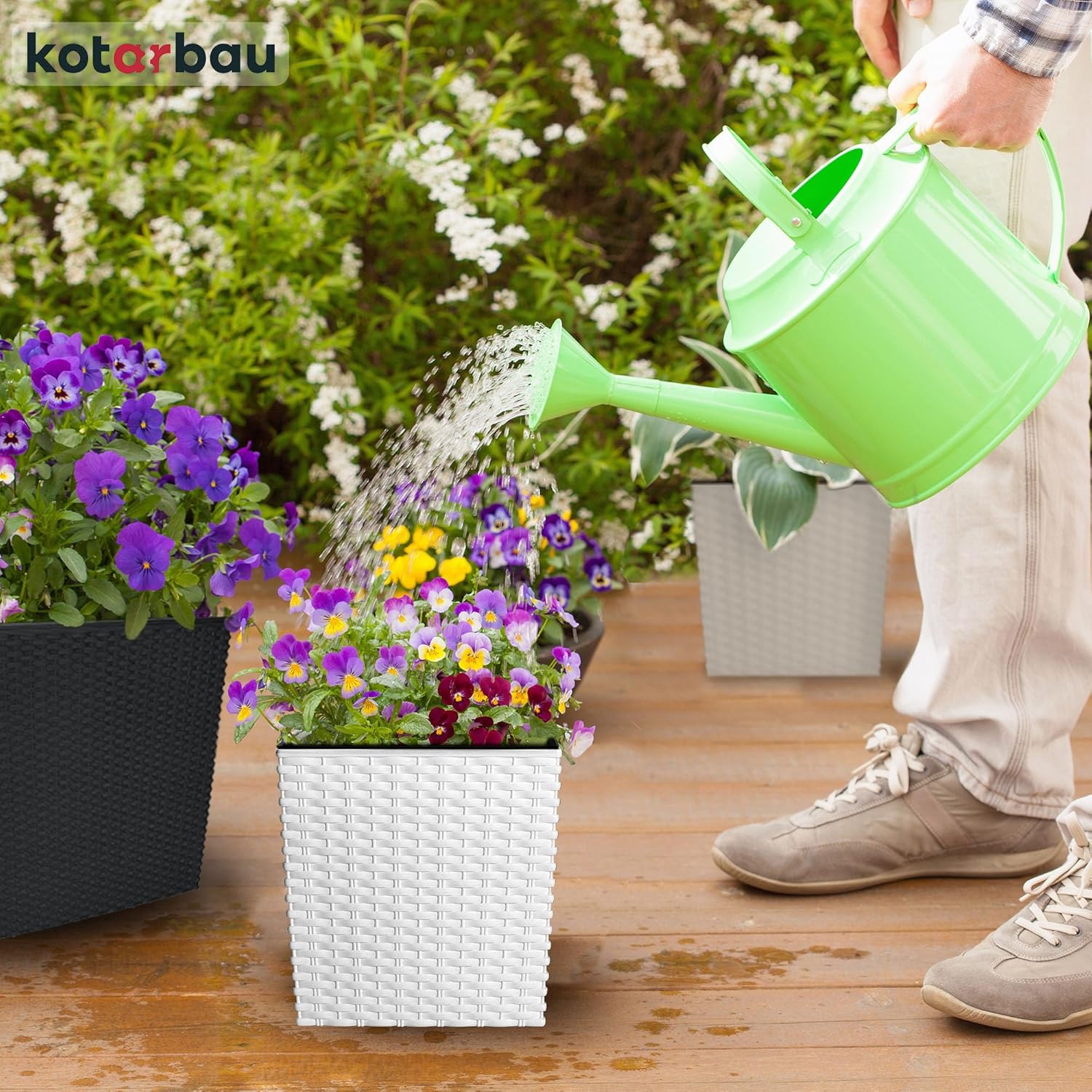 Thumbnail 6 de KOTARBAU Set 2 vasi rattan 6,8 L, altezza 20 cm