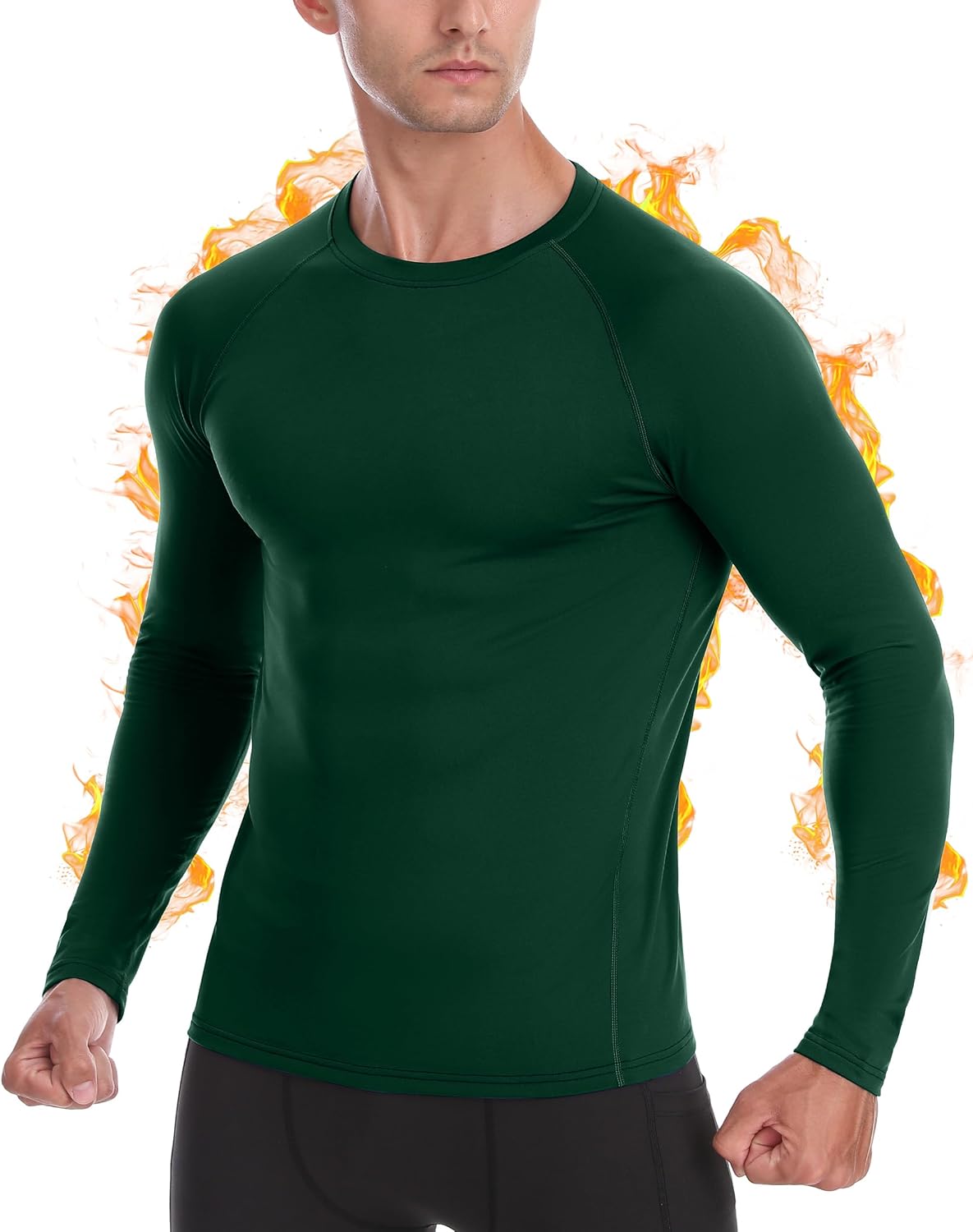 Detalle de Men's Thermal Compression Shirt, Fleece-Lined