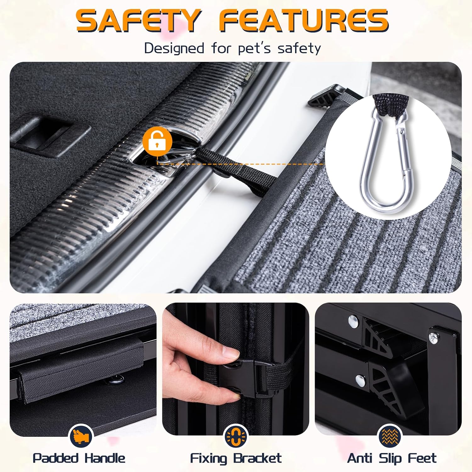 Detalle de Extra Long 170cm Folding Dog Car Ramp 115kg