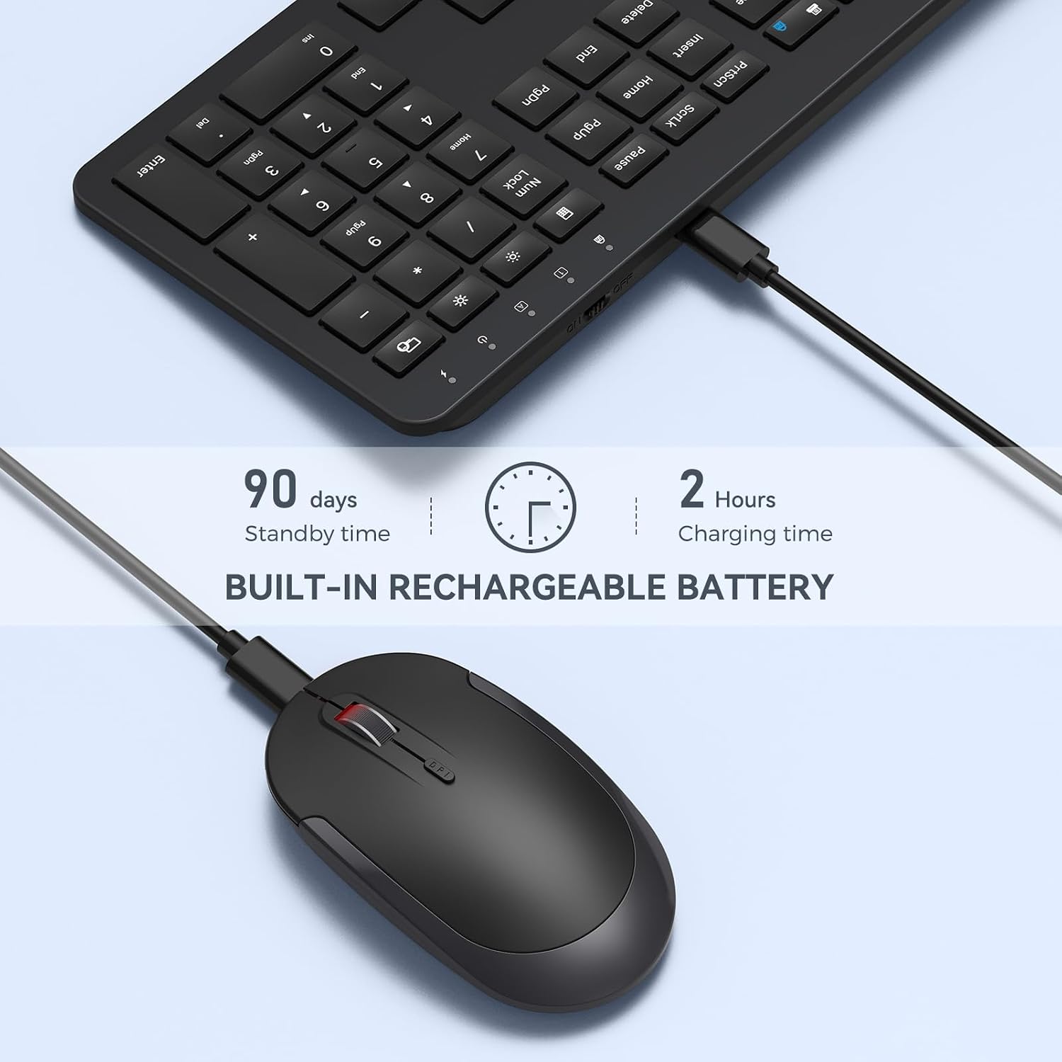 Detalle de seenda SK38-3 wireless keyboard set