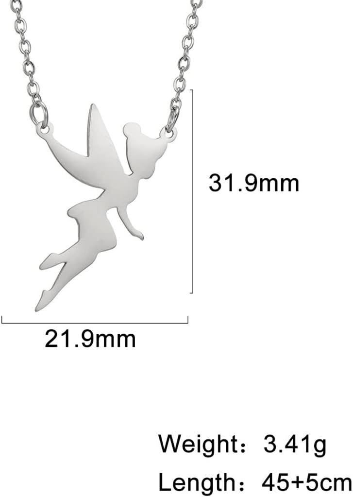 Detalle 2 de EUEAVAN Fairy Pixie Angel Tinkerbell Pendant Necklace
