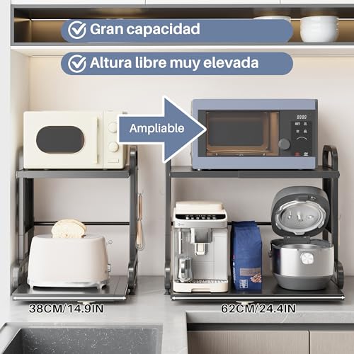 Thumbnail 6 de Ornestia Estante Extensible para Microondas: organización modular para la encimera