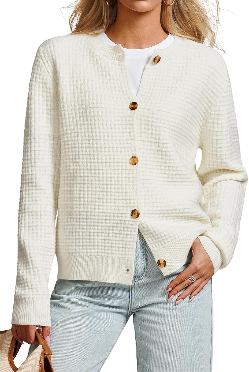Thumbnail 6 de YUNDAI cardigans crew neck 25% viscose