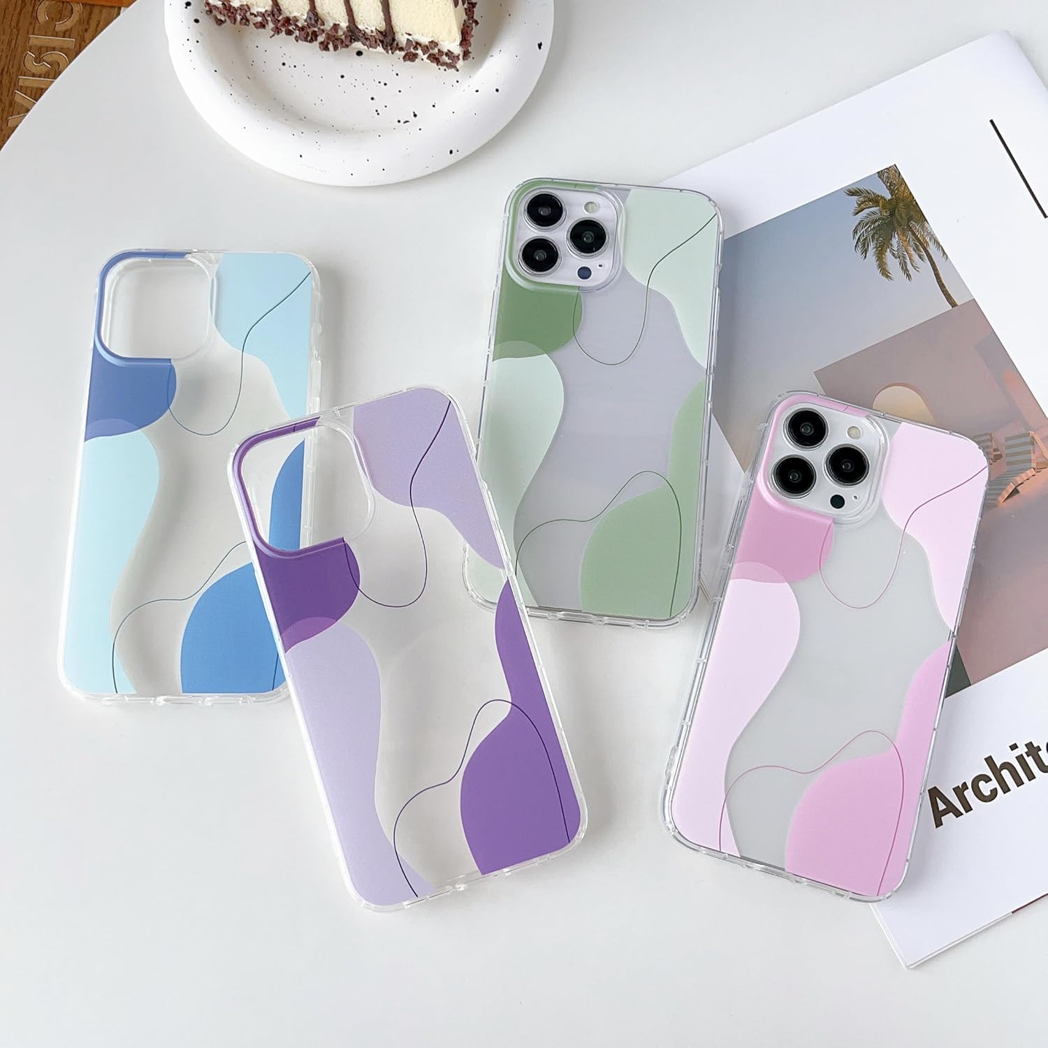 Thumbnail 6 de DEFBSC Hülle kompatibel mit iPhone 15 Pro Max – Transparente Rückseite, Lila Akzent, Weiche TPU Schutzhülle