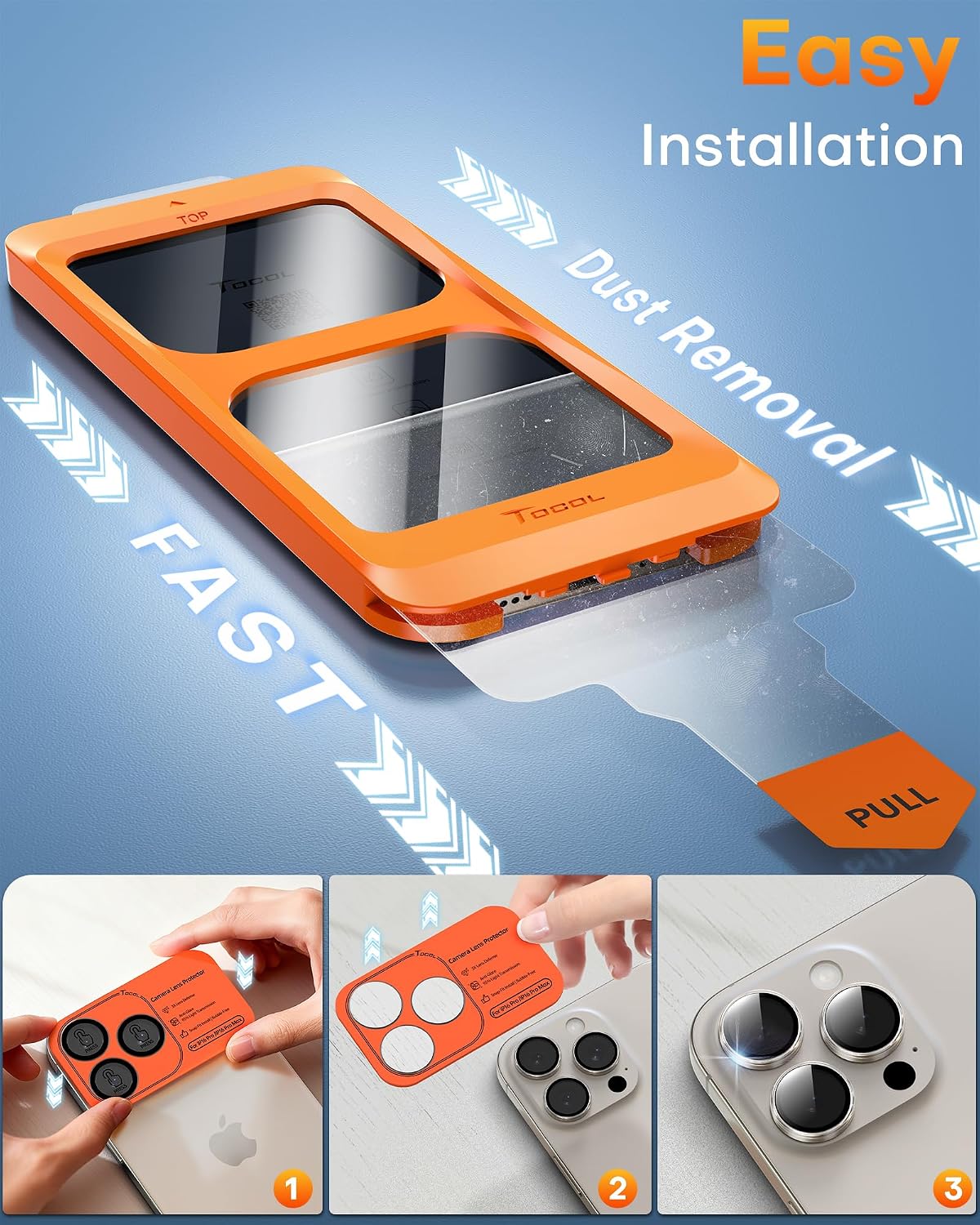 Detalle de iPhone 16 Pro screen protector 6.3 inch