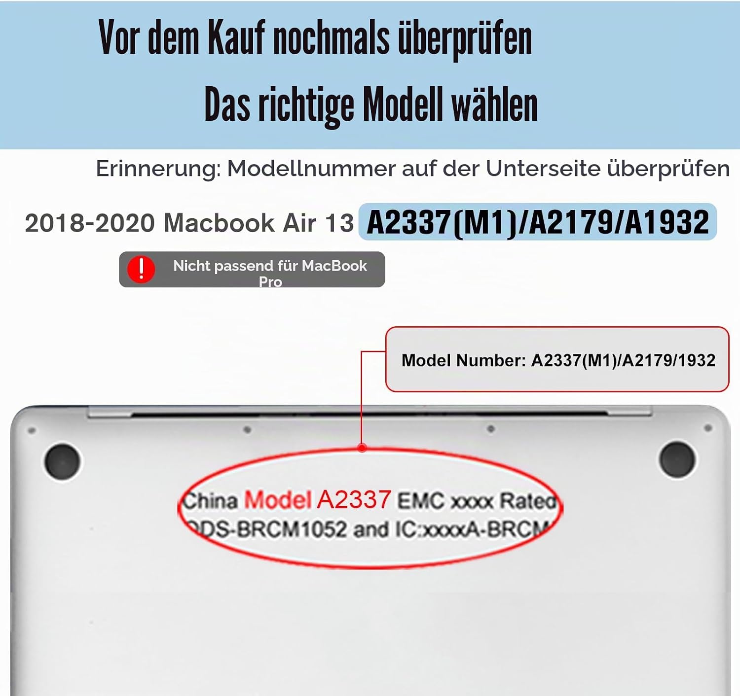 Detalle 2 de Fintie Ultradünne Hartschalen-Hülle für MacBook Air 13 (2018–2020) A2337/A2179/A1932 – transparentes Snap Case