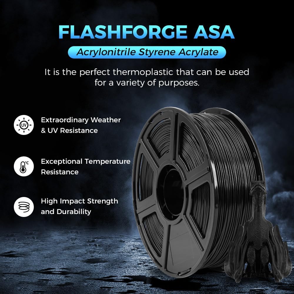 Thumbnail 1 de FLASHFORGE ASA Filament 1.75mm (Anti-UV) for FDM Printers