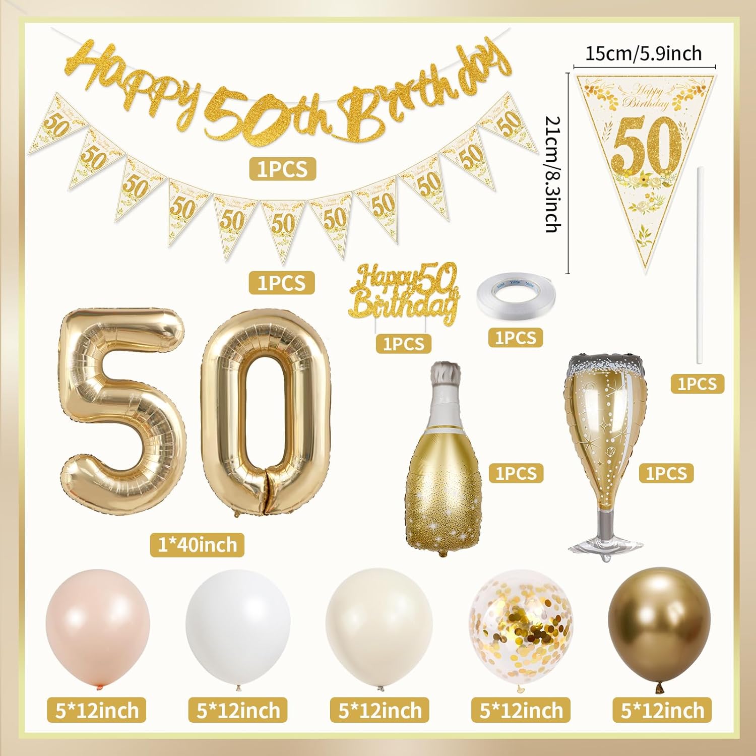Thumbnail 1 de Lyuet 50th Birthday Decorations