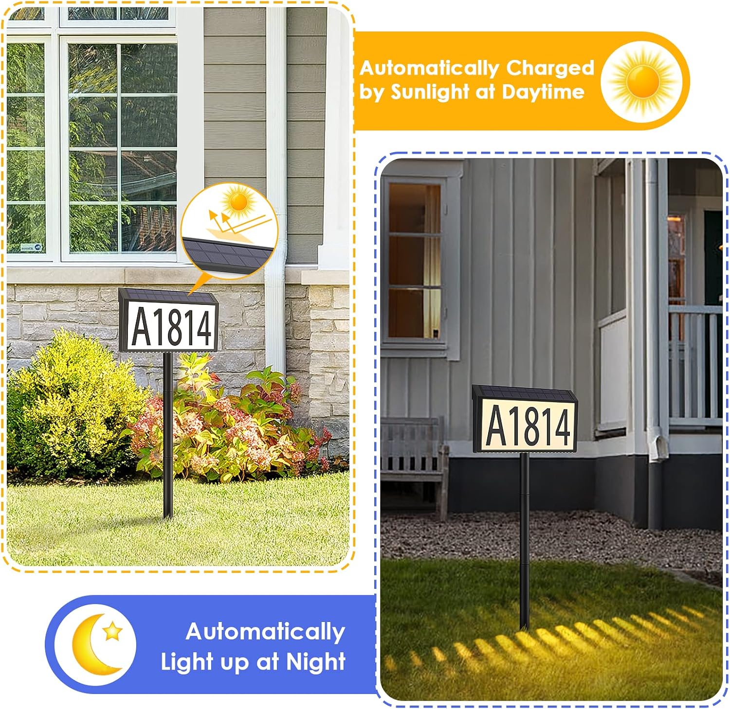 Thumbnail 6 de MAXvolador Solar Address Sign with 3 Light Modes