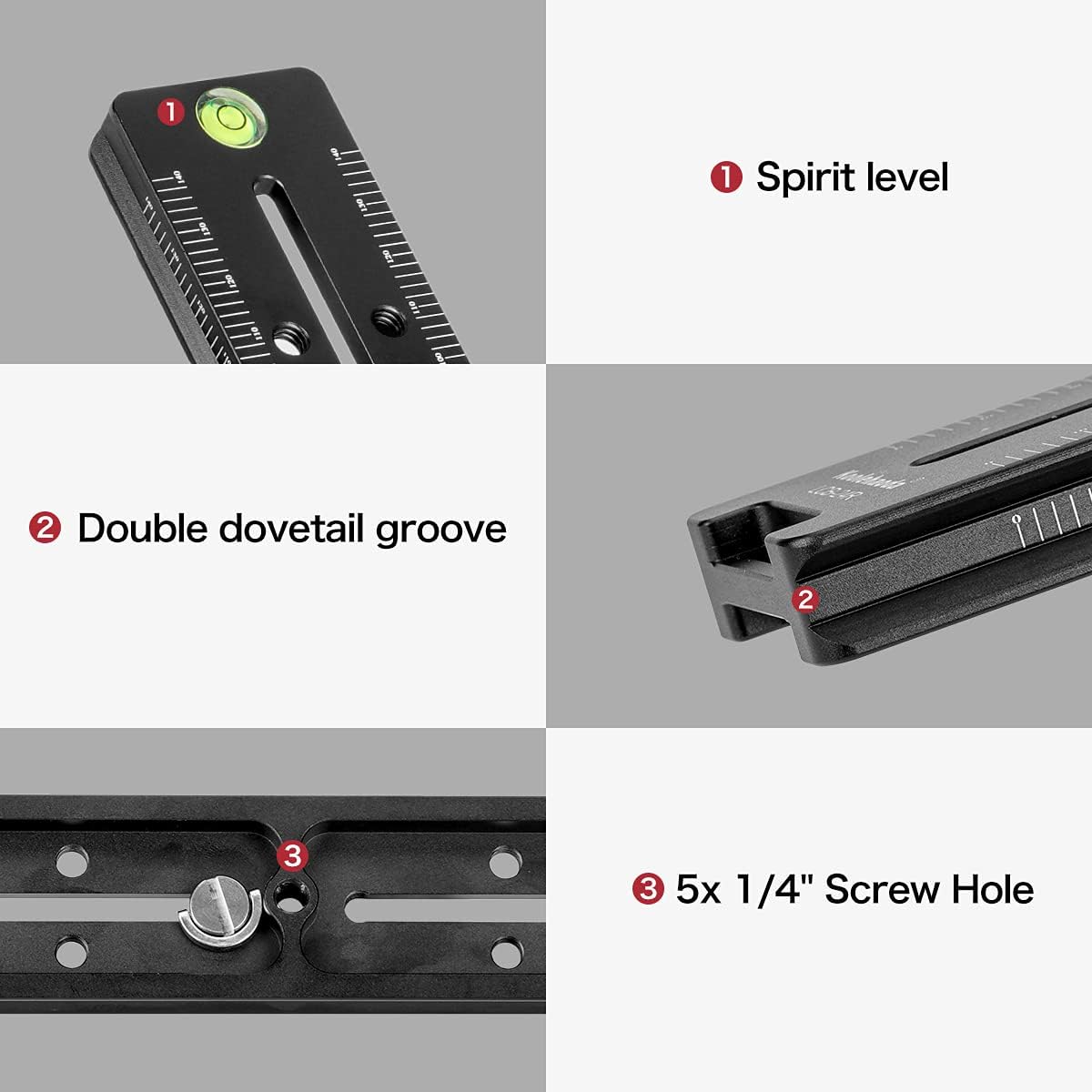 Thumbnail 4 de Koolehaoda 240mm Mehrzweck-Schnellwechselplatte für Rail Quick Release, kompatibel mit Arca-Swiss
