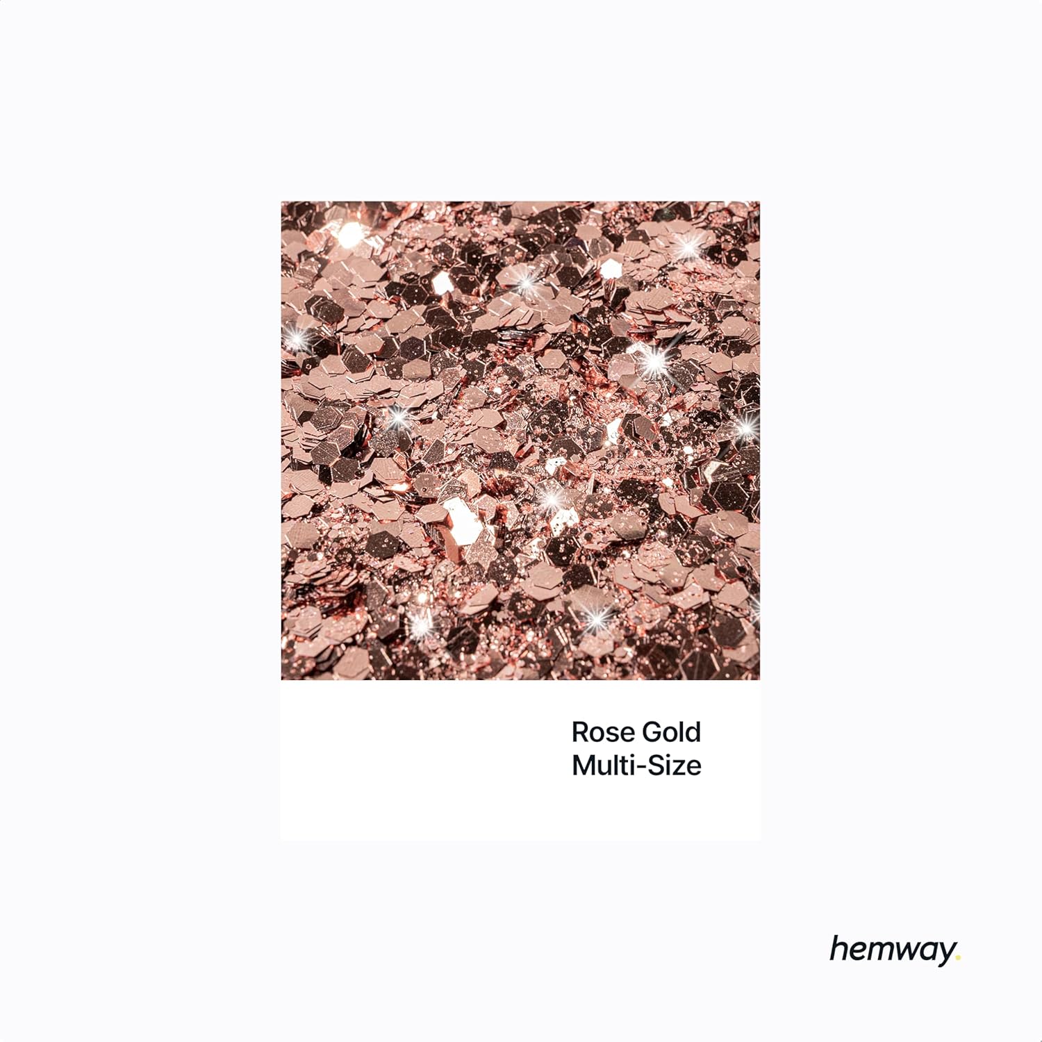 Thumbnail 1 de Hemway Ultra Sparkle Glitter Rose Gold (Multi Size) 100g – for arts & crafts, makeup and nail art