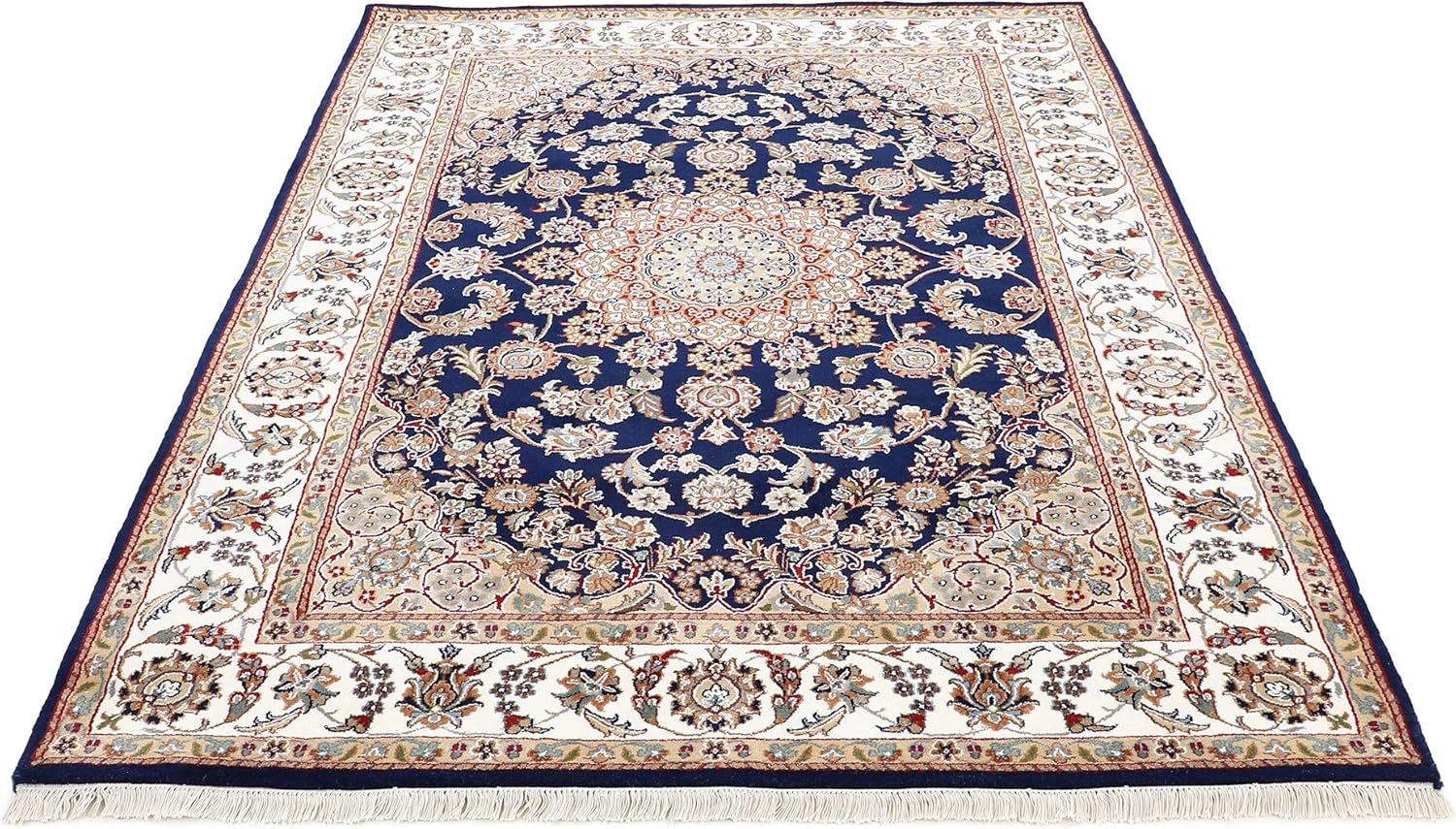 Thumbnail 3 de CarpetFine Alfombra Nain Lana Azul 120x180 cm 🧶 Moderna