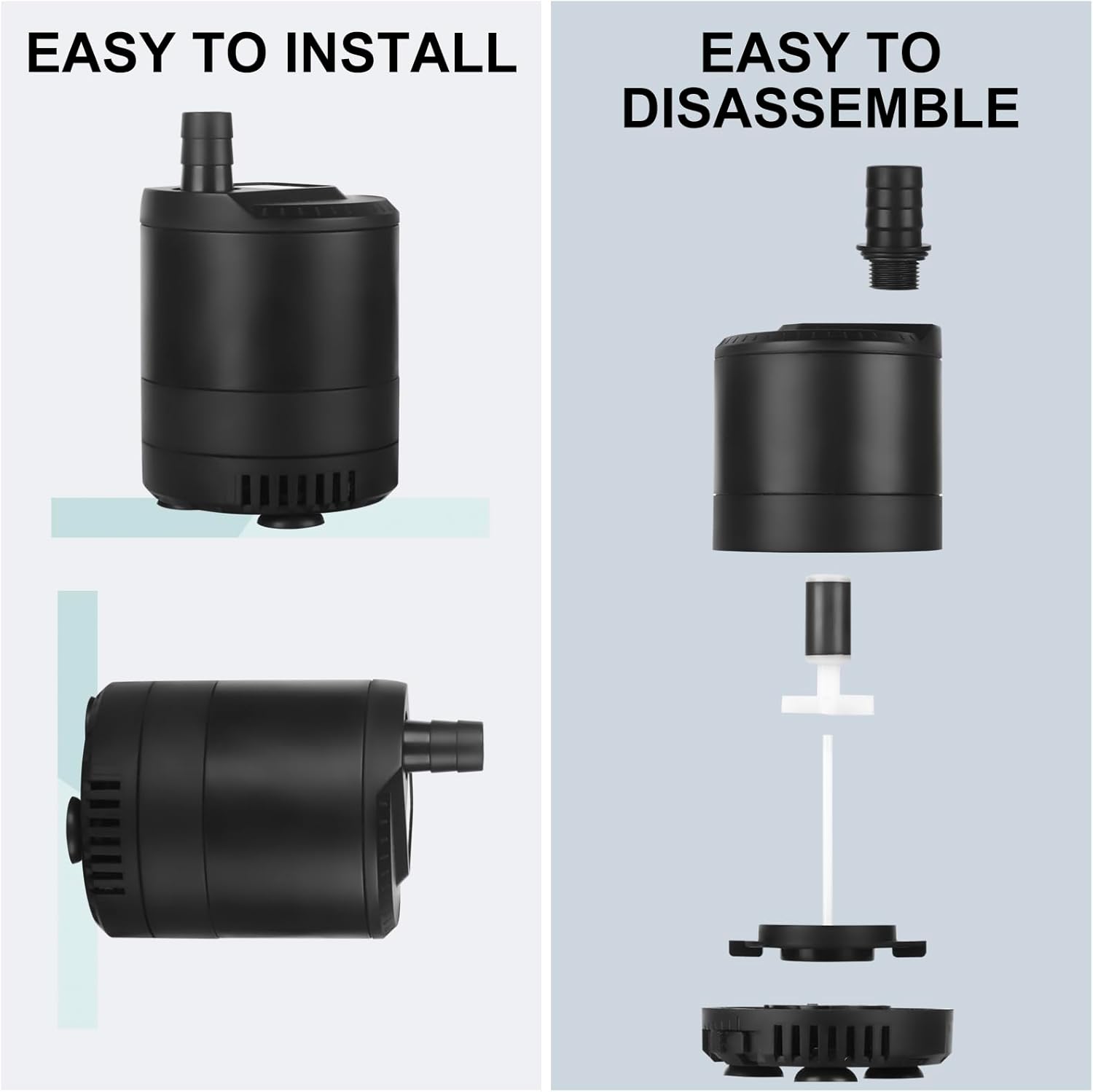 Detalle de 45W 3000L/H Submersible Water Pump – Ultra Quiet Aquarium Pump for Fish Tank, Pond and Hydroponics