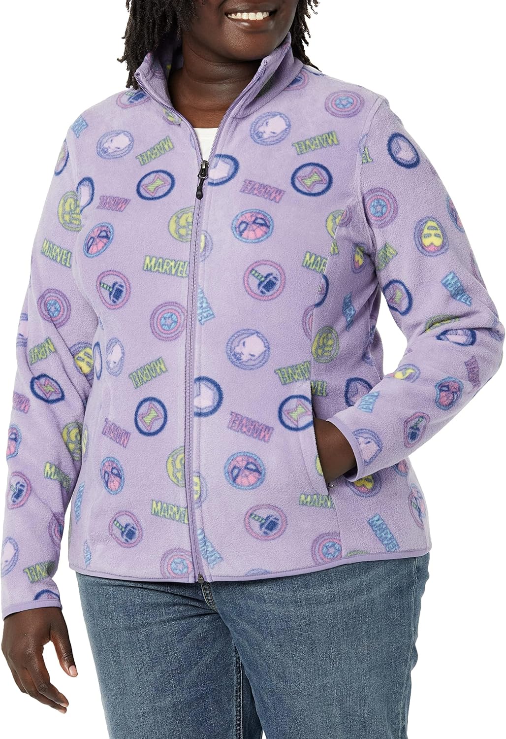Detalle de Amazon Essentials Women's Polar Fleece Full-Zip Mock Jacket