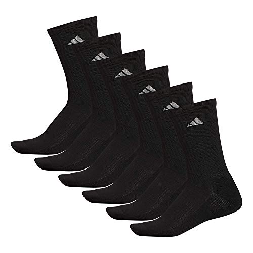 Thumbnail 7 de adidas Men's Athletic Cushioned Crew Socks (6 Pairs) — Durable & Comfortable in Black/Aluminum 2, Large