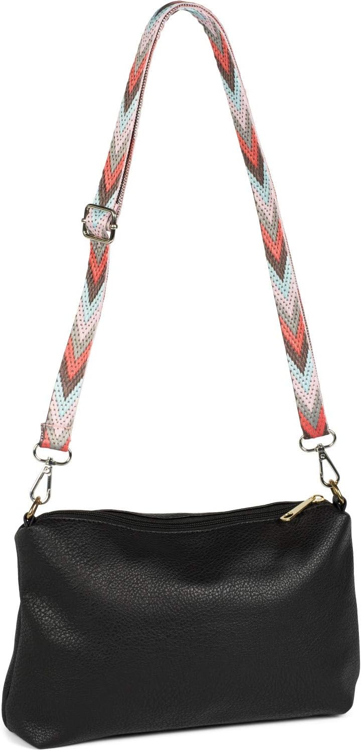 Detalle de styleBREAKER Tracolla della borsa stretta regolabile a zig-zag colorato — intercambiabile e unisex 02013023