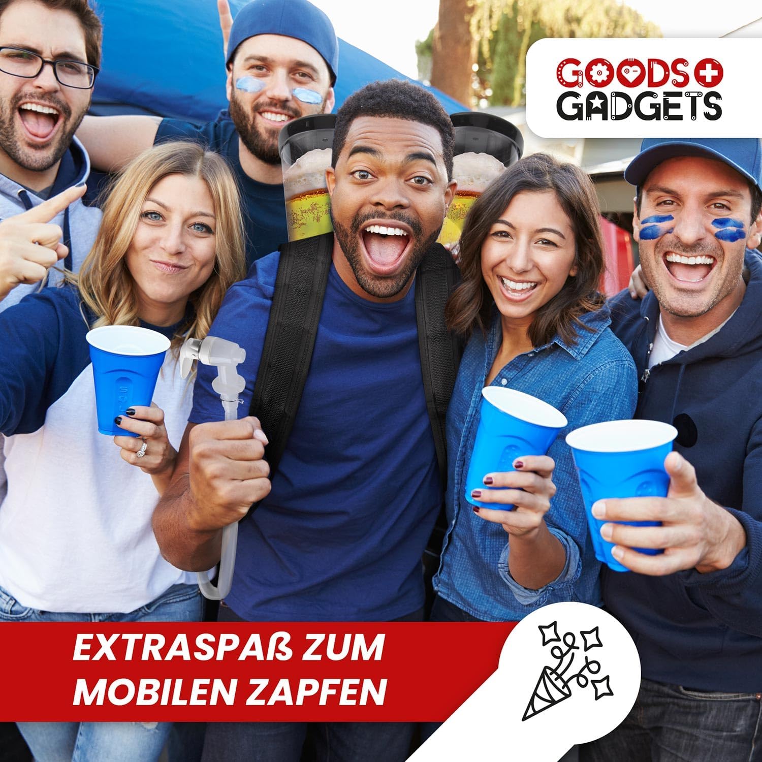 Thumbnail 6 de GOODS+GADGETS Le succès culte Duo sac à dos à bières (double sac à dos) pour boissons 2 x 3 litres