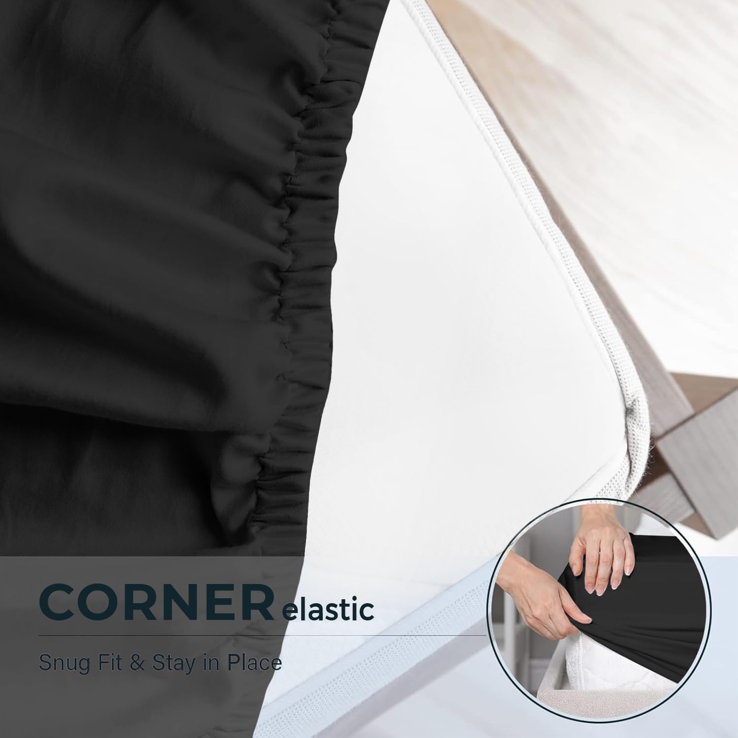 Thumbnail 6 de Aspire Homeware Double Fitted Sheet 25 cm