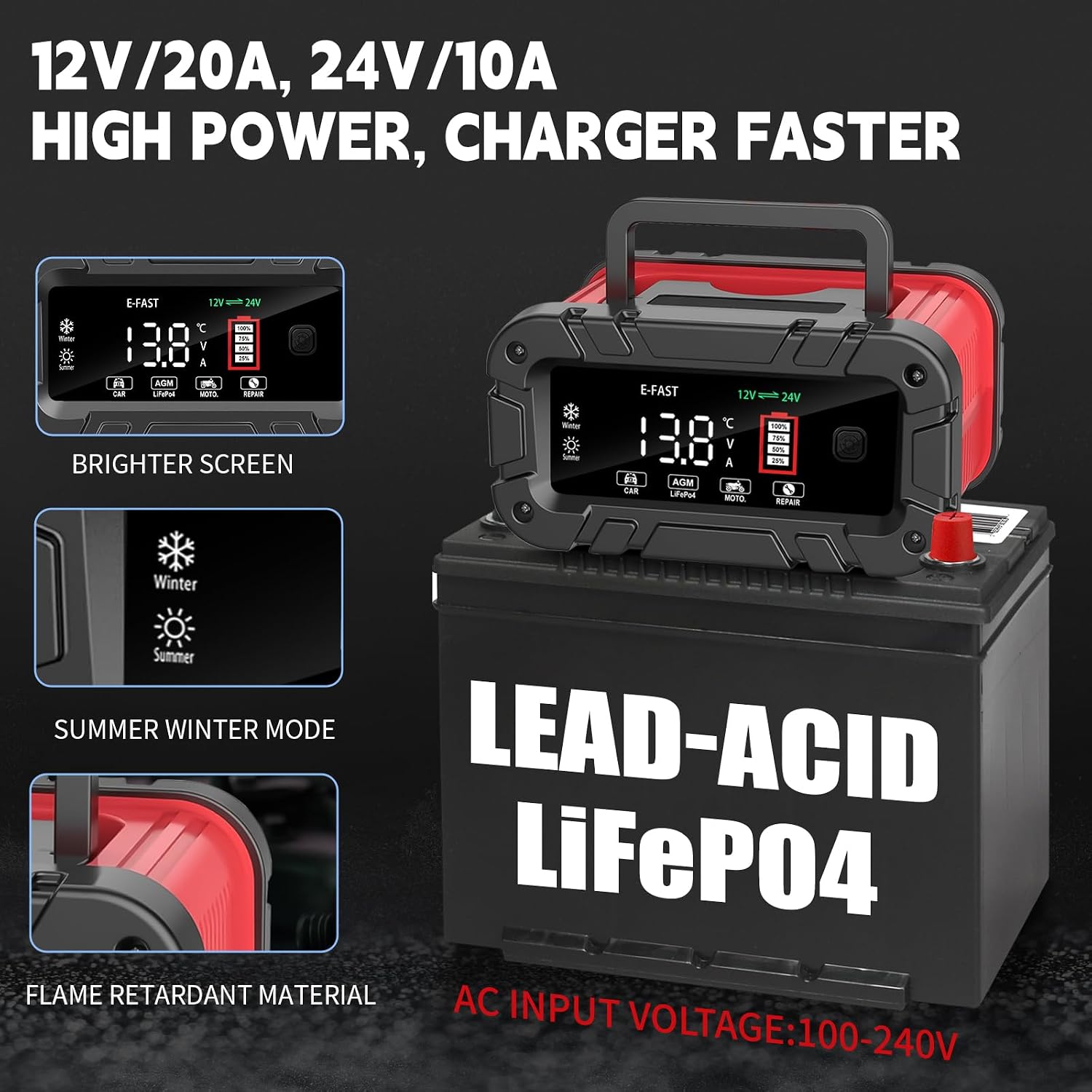 Detalle 2 de E-FAST Battery Charger 12/24V