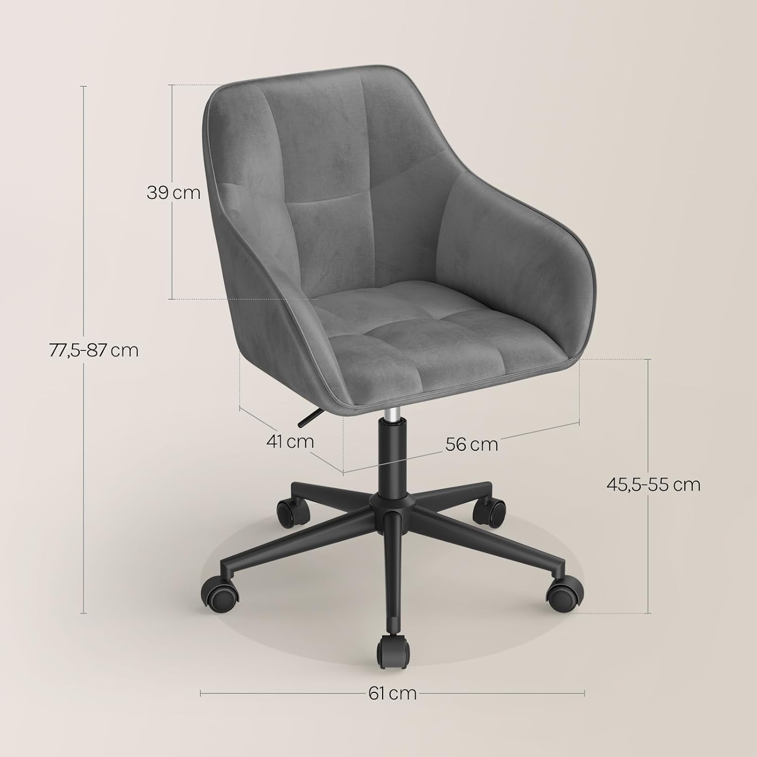 Detalle de WOLTU Homeoffice Drehstuhl 150 kg