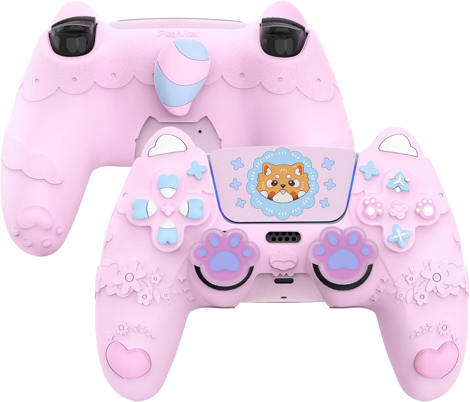 Detalle de PlayVital Cute Spring Lesser Panda PS5 Cover
