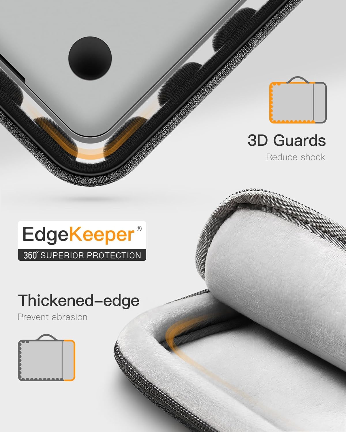 Detalle de Inateck 360° Protection Laptop Sleeve 34.1×23.8cm