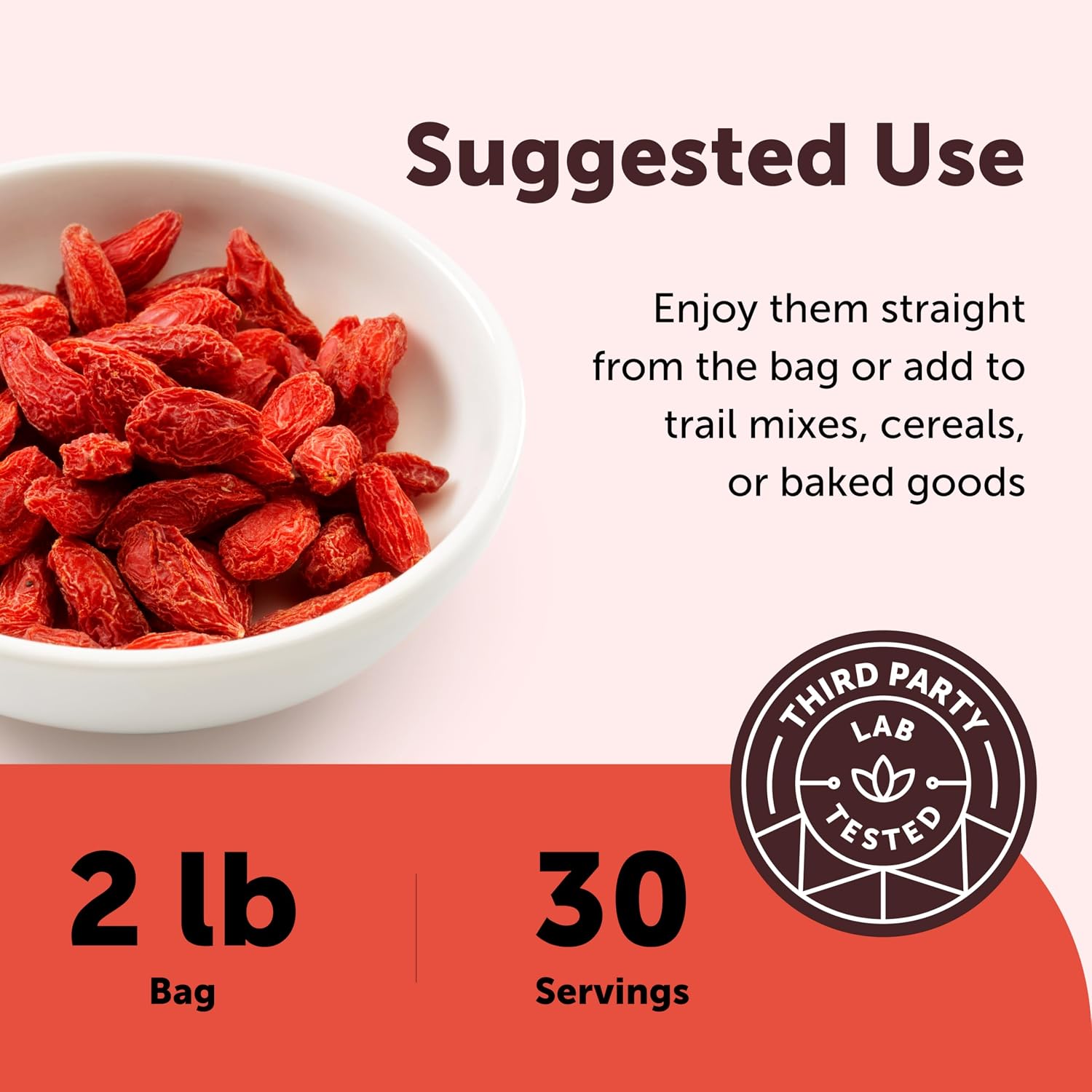 Detalle de Micro Ingredients GOJ-Parent Organic Goji Berries, 32 oz Sun-Dried Whole Fruit