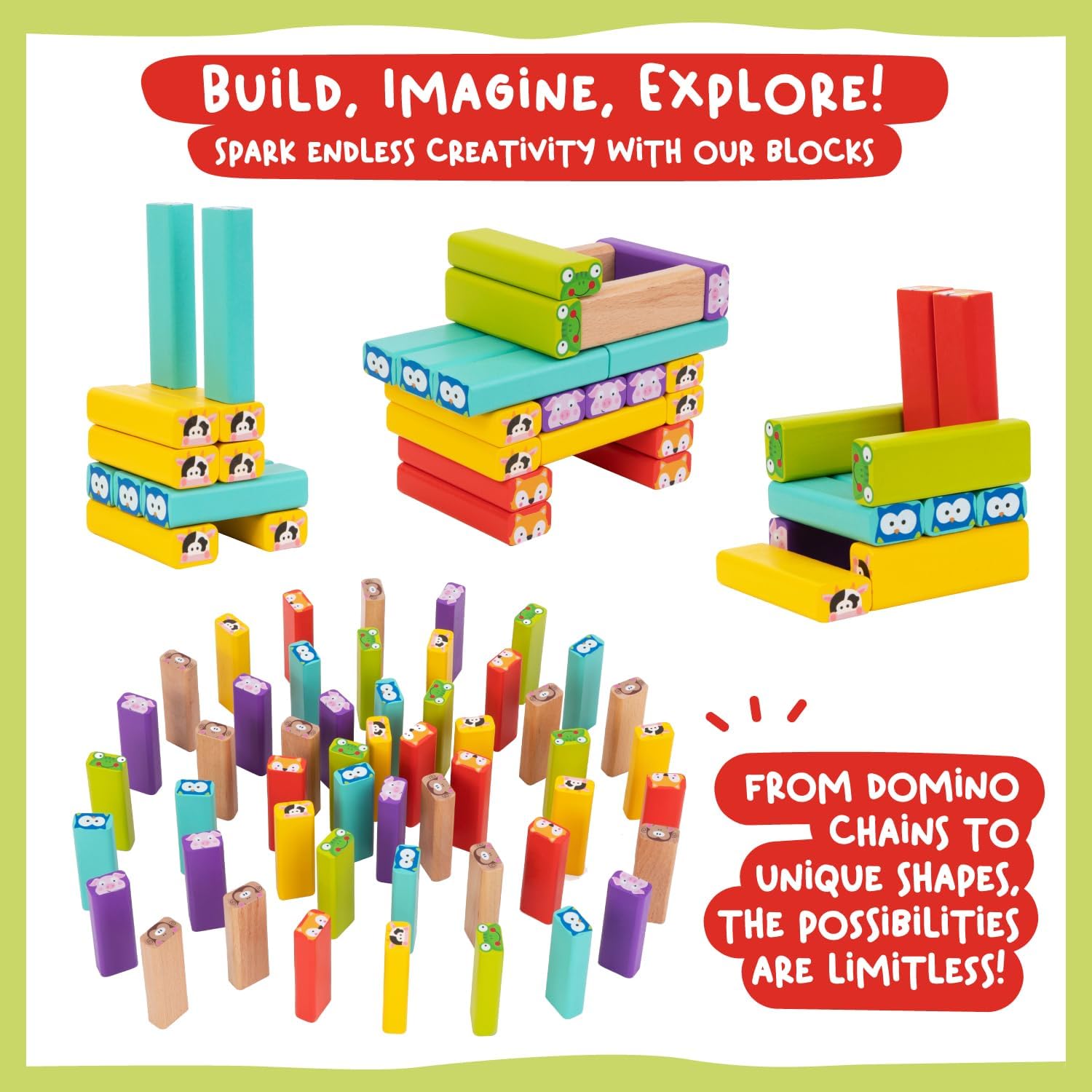 Detalle 1 de Nene Toys Wooden Tumble Tower Game