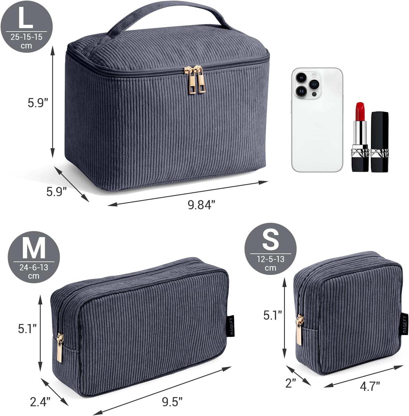 Detalle 2 de MAGEFY Kosmetiktasche 3er-Set