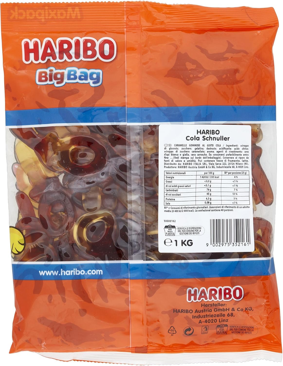 Detalle de Haribo Ciucciotti Cola – caramelle gommose al gusto cola da 1 kg