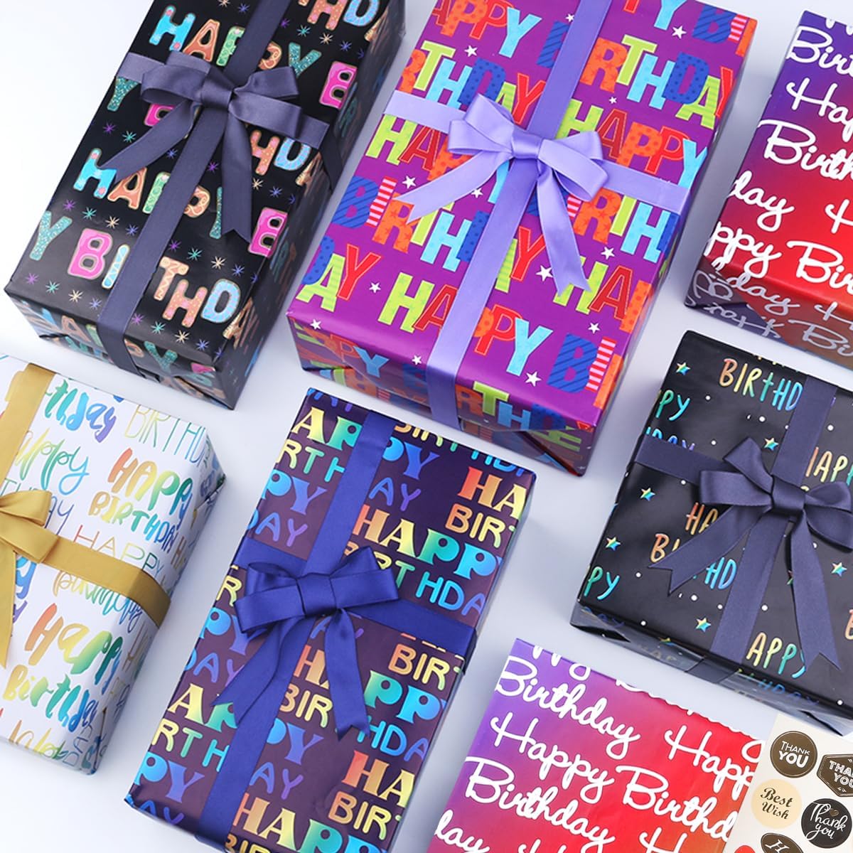 Thumbnail 2 de 12 Sheets Birthday Wrapping Paper 50x70cm