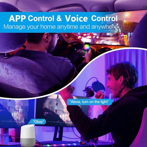 Detalle de Taipow Lámpara de Techo LED 30W RGB: control inteligente para salón y dormitorio