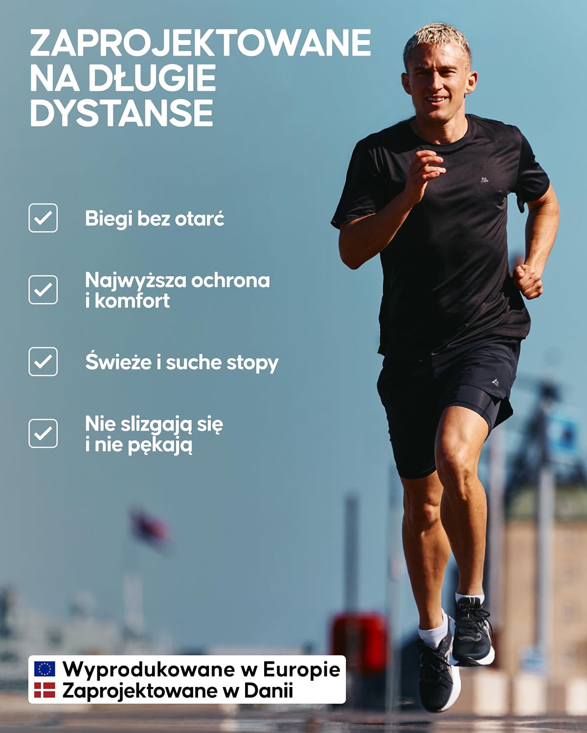 Detalle 2 de DANISH ENDURANCE amortyzowane skarpety biegowe za kostkę, 5-pak