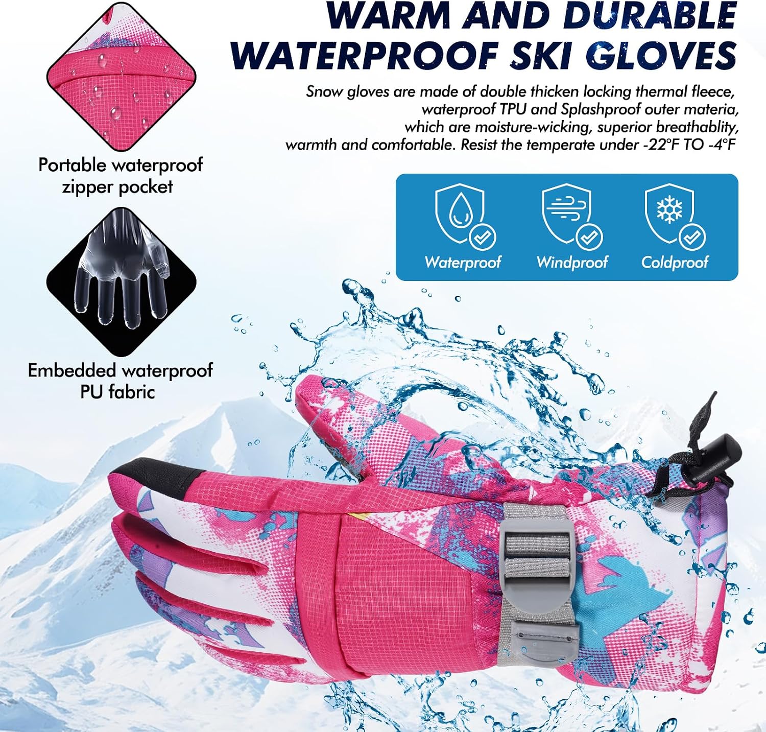 Thumbnail 4 de Pnosnesy Ski Gloves