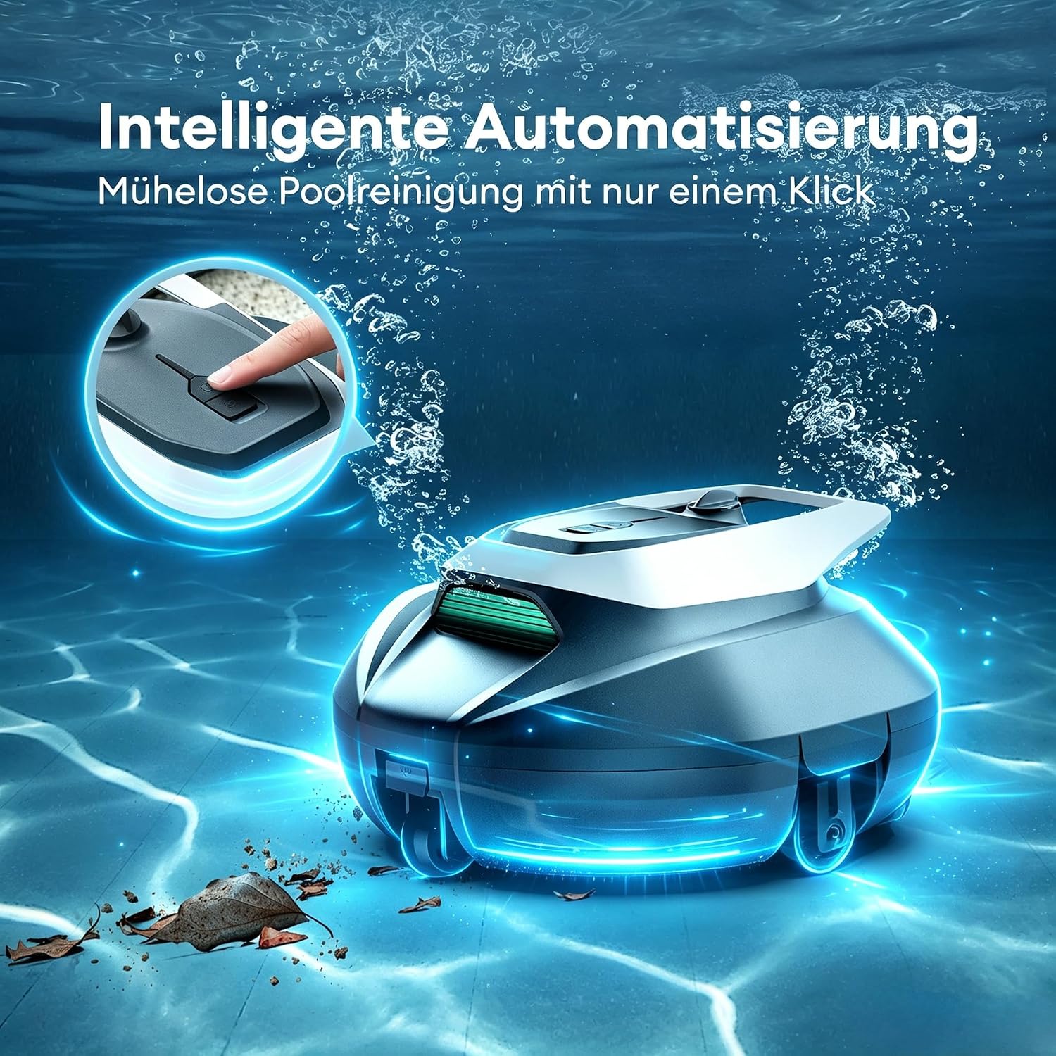 Detalle de Pooleco 10s Poolroboter (2026 Upgrade) – kabellose Reinigung mit 3 Motoren