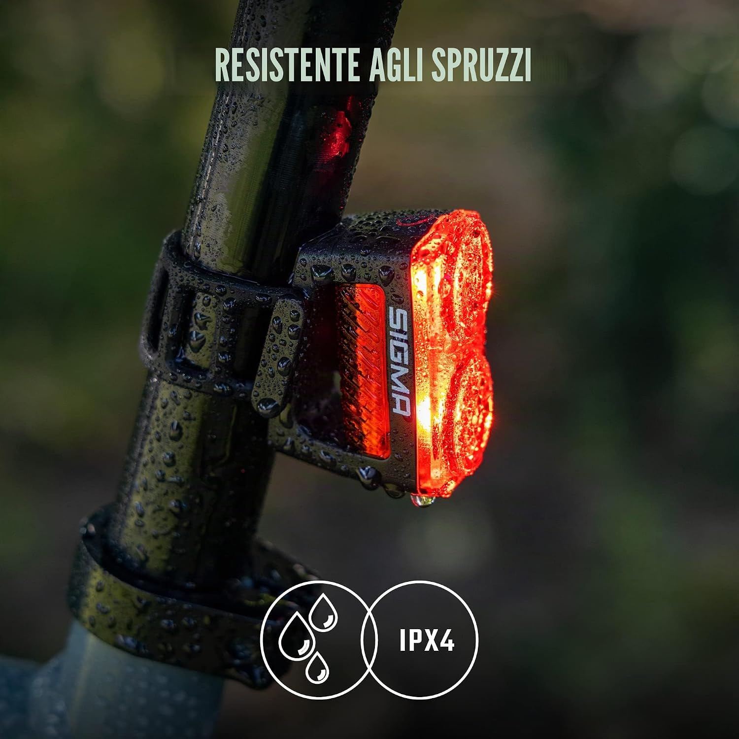 Detalle de SIGMA Luce Posteriore BUSTER RL 150 – USB-C Ricaricabile con Funzione di Luce Freno, IPX4