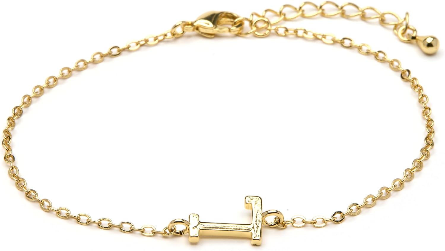 Detalle de LUXENTER Pulsera Alphabet oro 18k 16+3cm 💍