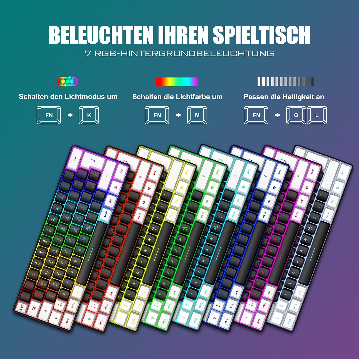 Thumbnail 2 de RedThunder 60% RGB Gaming Tastatur und Maus Set