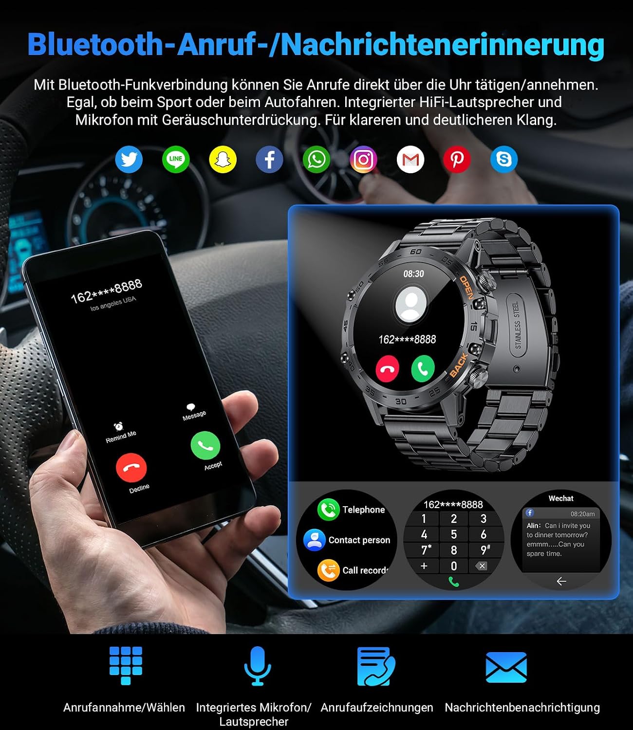Detalle de LIGE Smartwatch 1,39 Zoll