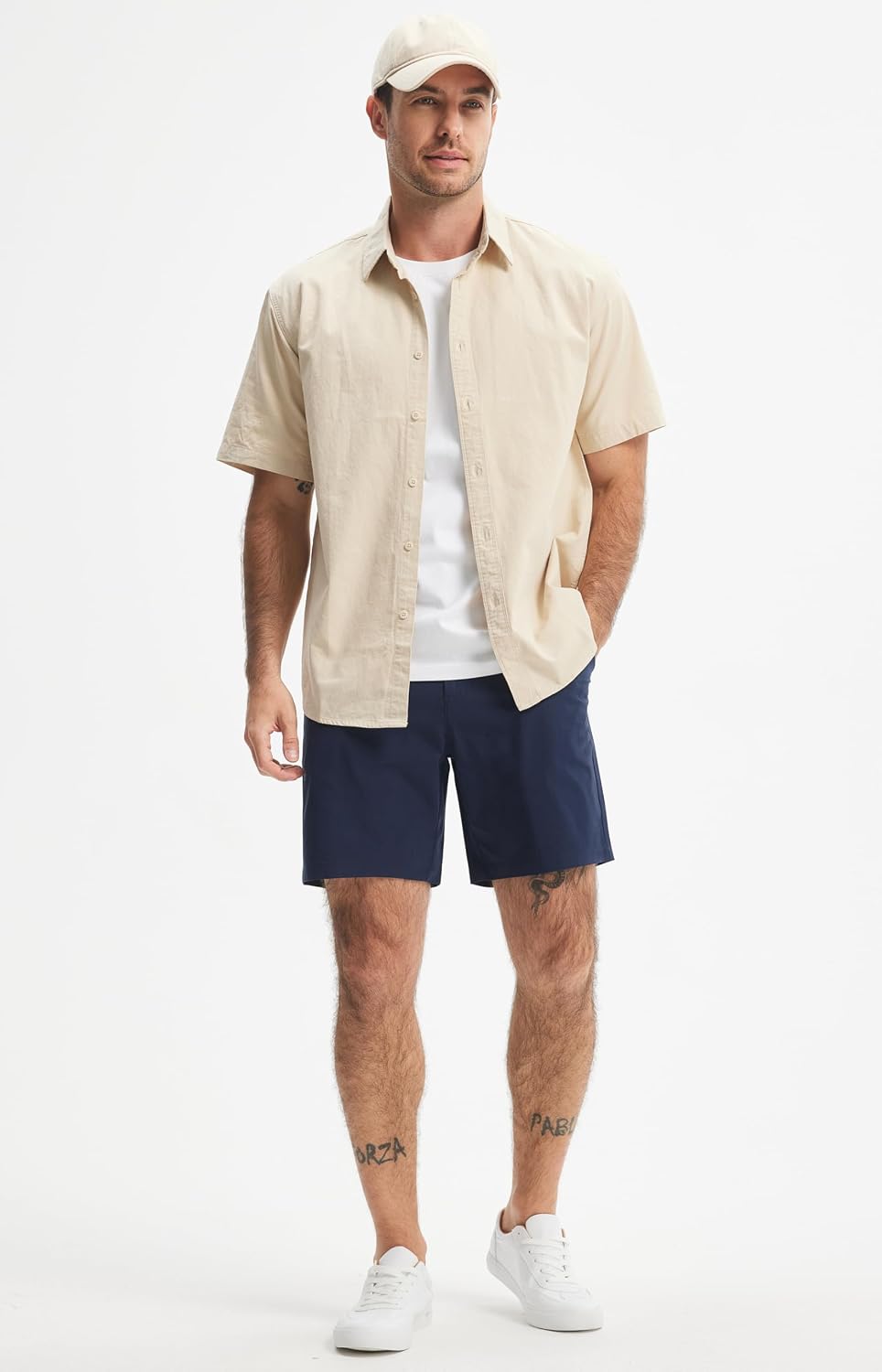 Detalle de Libin Men's Golf Shorts 7"/9" Work Dress Shorts: Lightweight, Quick-Dry & Water-Resistant Hybrid Comfort