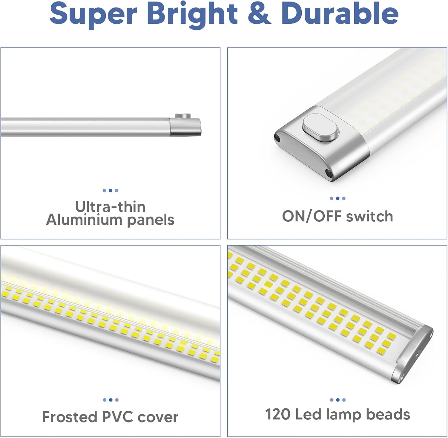 Thumbnail 6 de Kriogor 2-Pack 12V Interior LED Lights – 30cm, 120 LEDs with On/Off Switch