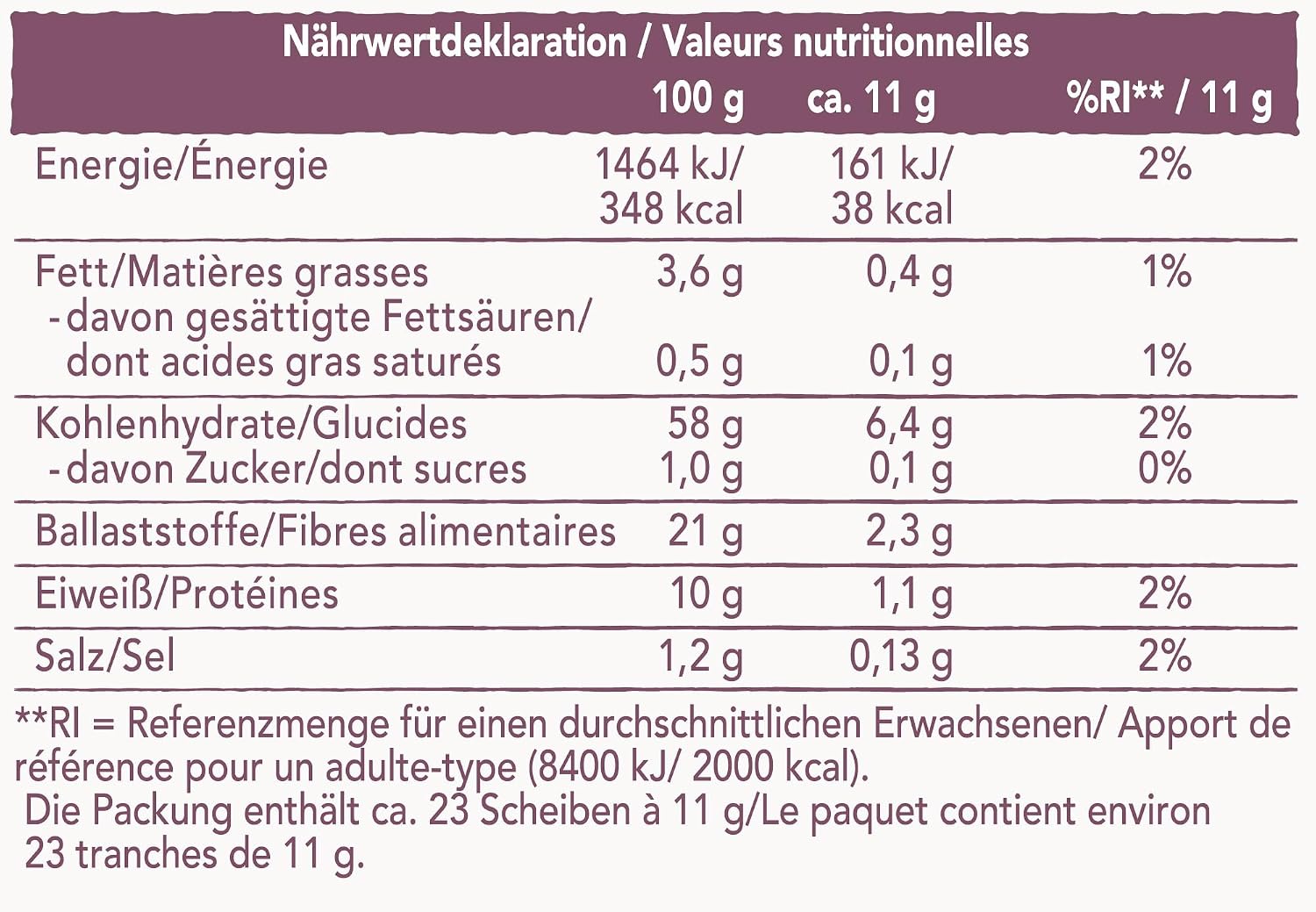 Detalle de Wasa Selection Chia & Meersalz – Roggenvollkornknäcke, 3er-Pack