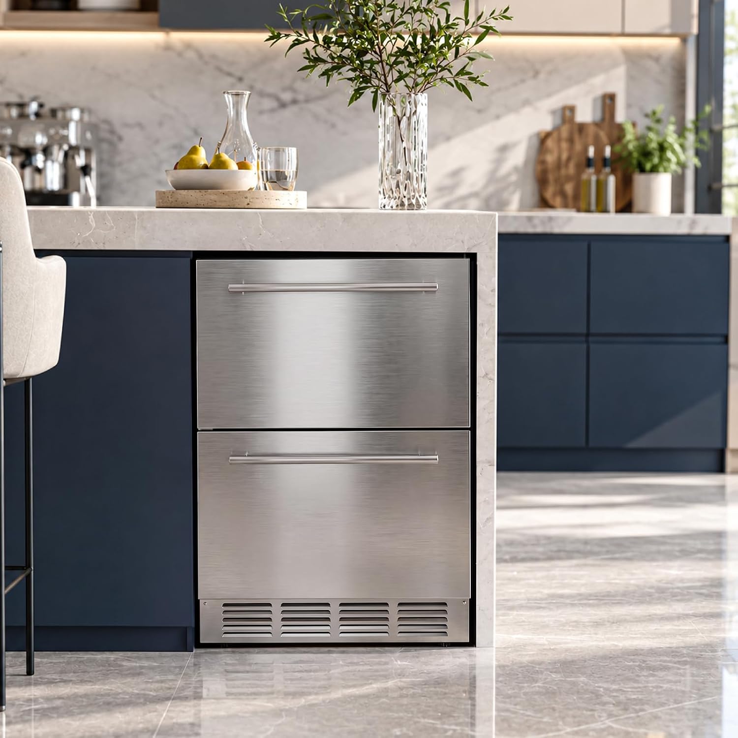 Thumbnail 6 de Antarctic Star BCD-120B/2T 145-Can Dual-Zone Drawer Beverage Refrigerator