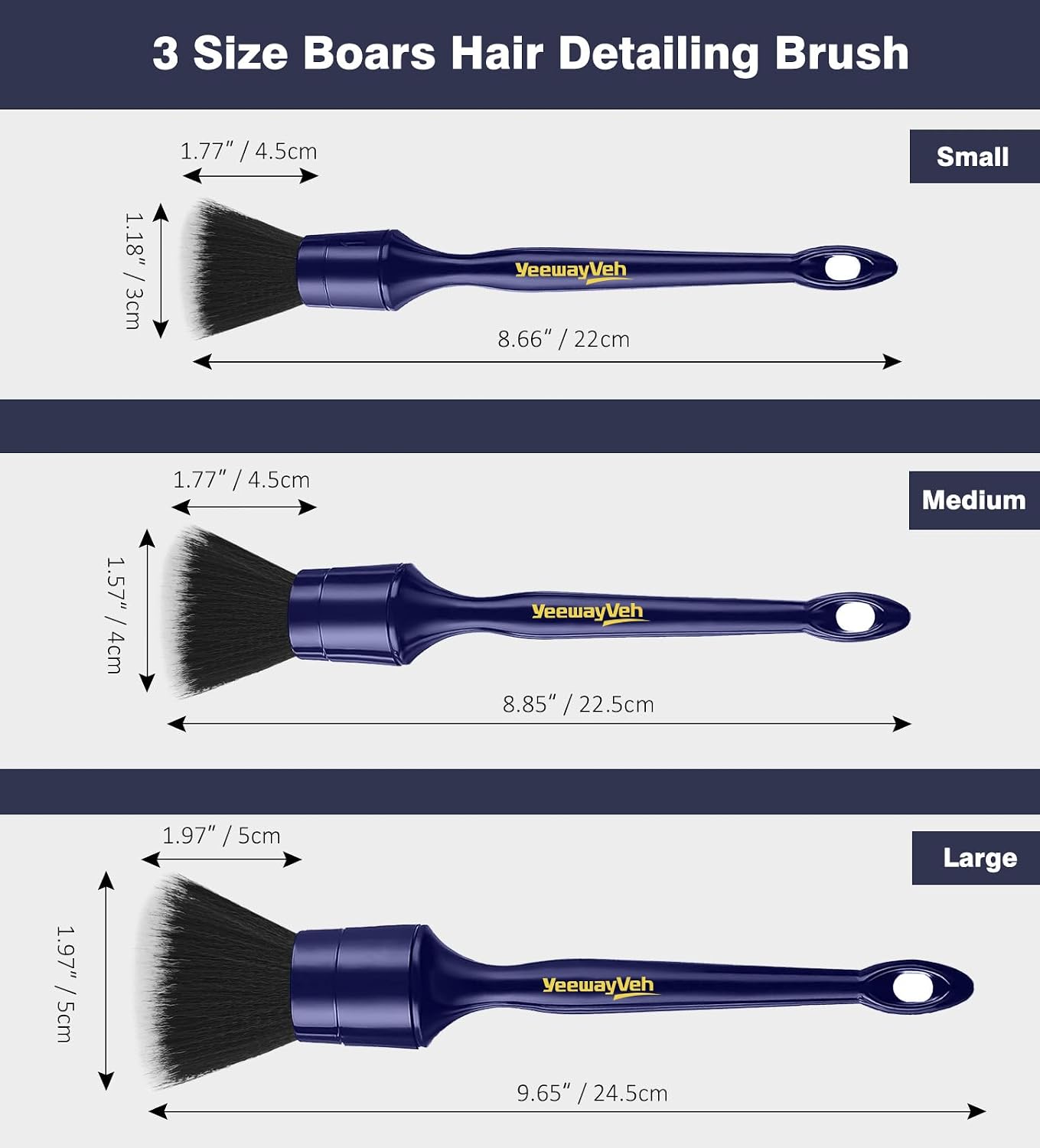 Thumbnail 6 de YeewayVeh Car Detailing Brush Set 3PCS