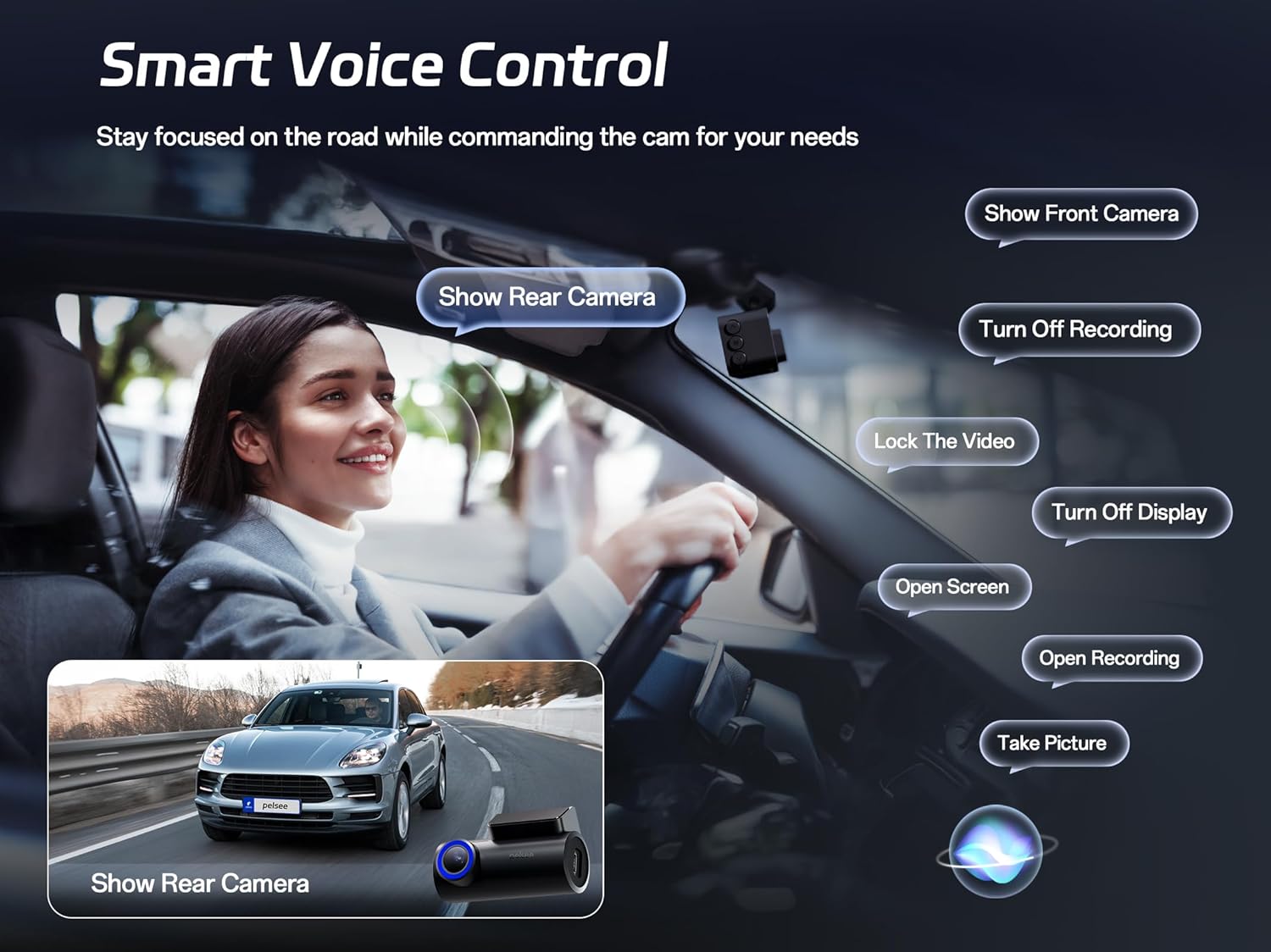 Thumbnail 6 de Pelsee P1 Pro 4K Dual Dash Cam with 64GB