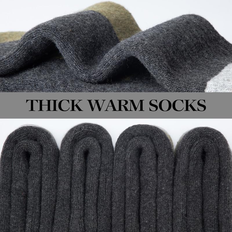 Detalle de SIMIYA Merino Wool Hiking Socks, 5 Pairs, Thick Thermal Cushioning